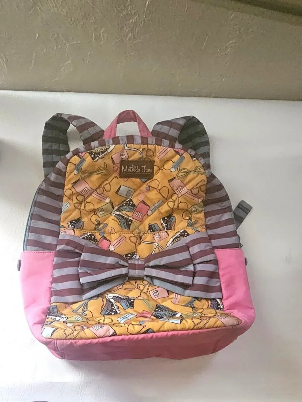 Matilda Jane Make The Grade Quilted Backpack Bow Multicolor 2018